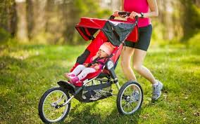 running with baby